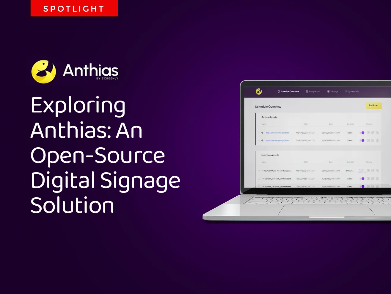 Anthias OpenSource Digital Signage Solution Overview